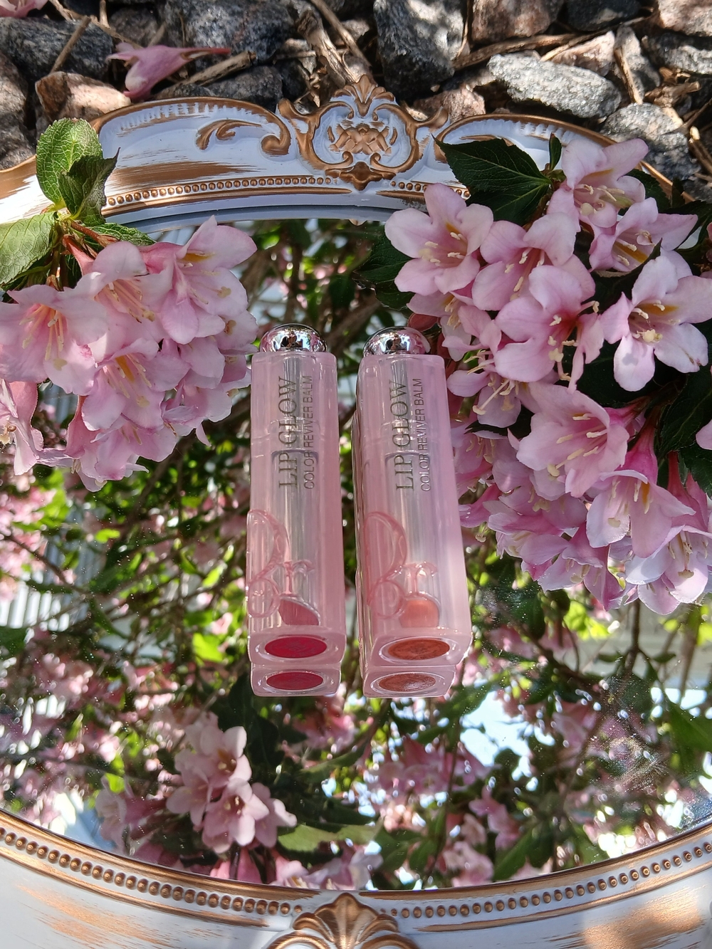 Dior Lip Glow Color Reviver Balm Duo | Shades 004 Coral & 015 Cherry
